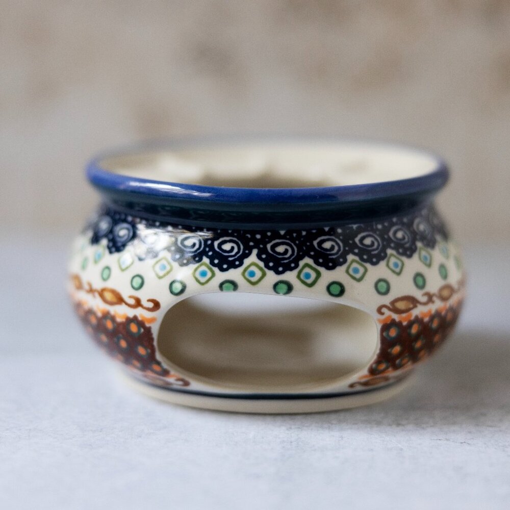 Share Boleslawiec Polish Pottery Unikat 5" Teapot Warmer Only Artichoke Heart